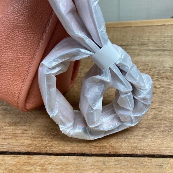 New Coach Purse Coral Pebbled Leather Shoulder Bag Crossbody - Picture 7 of 12